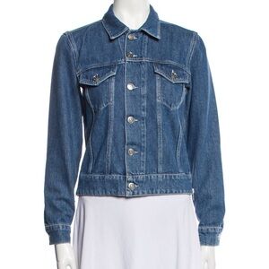 Ganni Denim Jacket Zipper details size 40/M